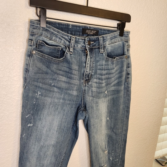 Judy Blue Women Jeans 30 Blue Denim Slim Fit Stretch Distressed jeans - Picture 2 of 16